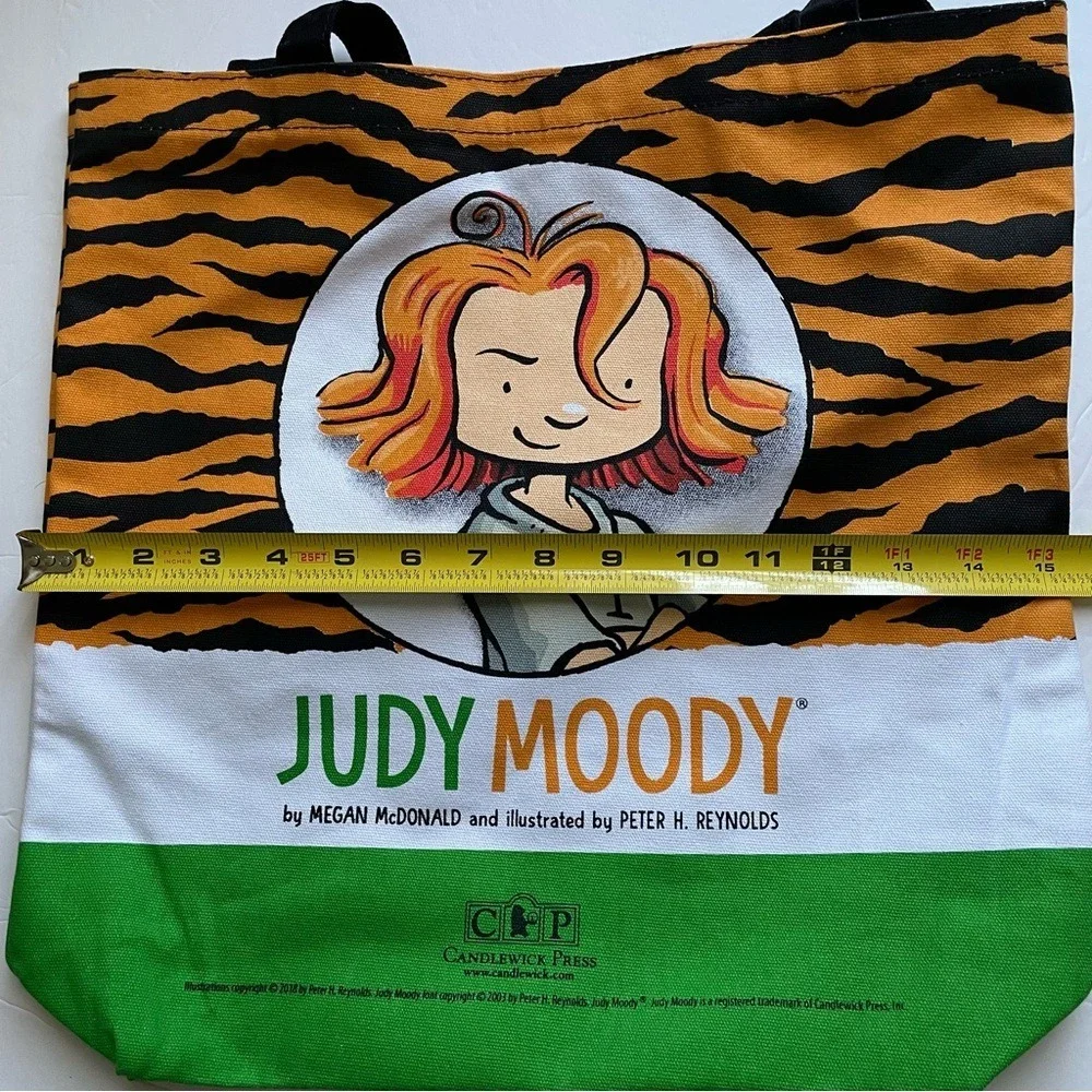 Judy Moody‎ Orange and Green Tiger Print Tote Bag